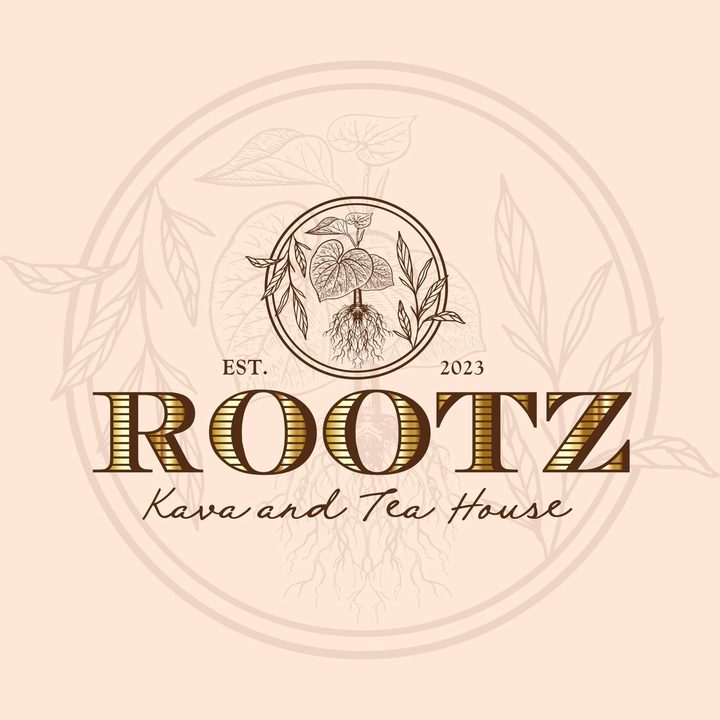 ROOTZ Kava and Tea House logo, established 2023